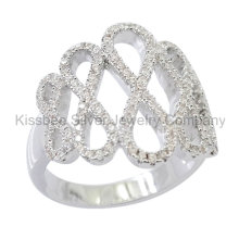 925 Sterling Silver Jewelry Infinity CZ Ring (KR3086)